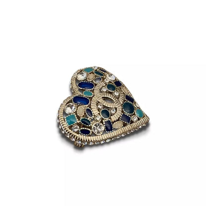 BROCHE DE CORAZÓN AZUL DE CHANEL