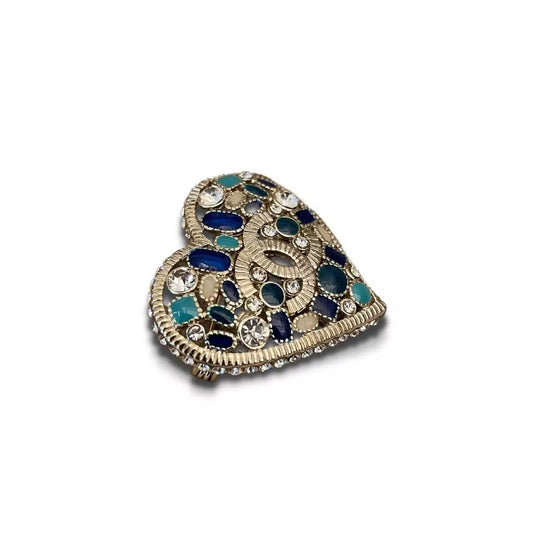 BROCHE DE CORAZÓN AZUL DE CHANEL