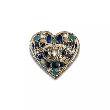 BROCHE DE CORAZÓN AZUL DE CHANEL