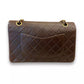 Chanel Brown Leather Timeless Classique Flap Bag