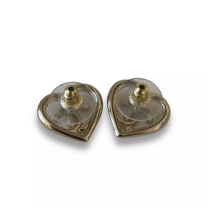 CHANEL CC HEART CRYSTAL EARRINGS