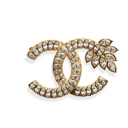 CHANEL CRYSTALS CC BROOCH