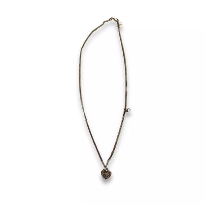 CHANEL CC HEART CRYSTAL NECKLACE