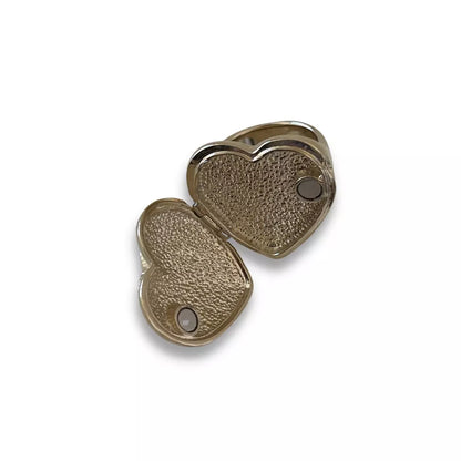 ANILLO DE METAL CHANEL MAXI CORAZÓN