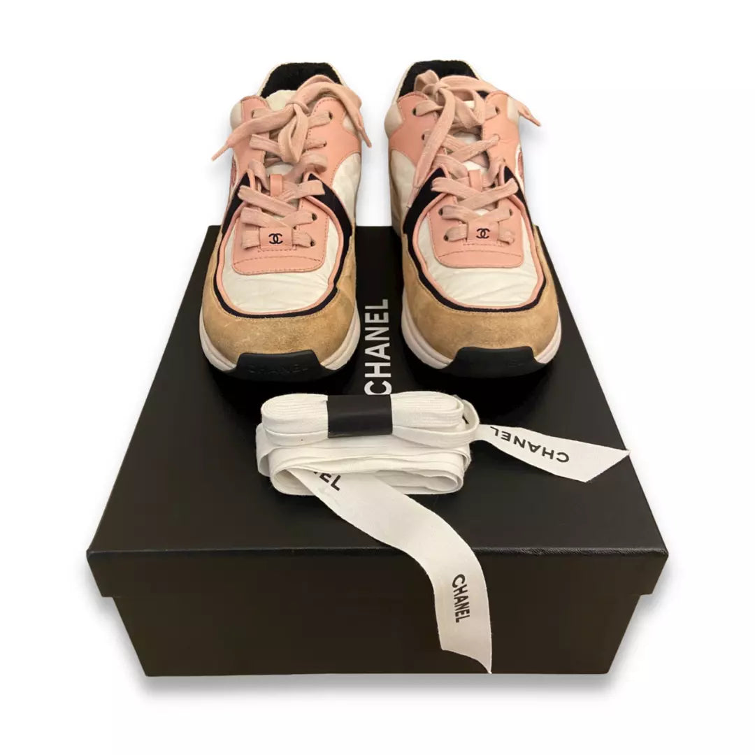 CHANEL PINK CC SNEAKERS