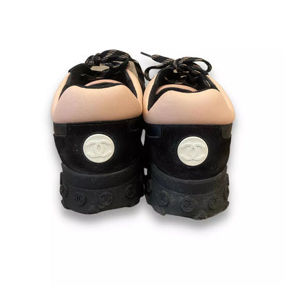 CHANEL BLACK/PINK CC SNEAKERS