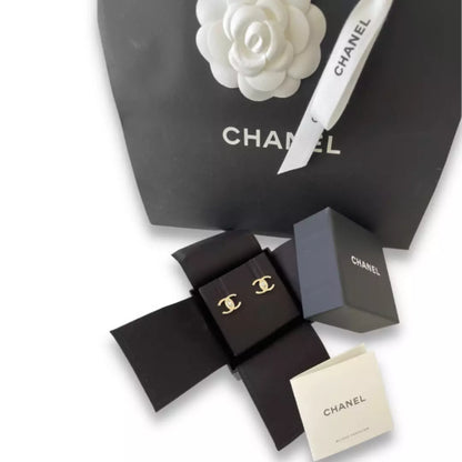 PENDIENTES DE CRISTAL CC DE PLATA DE CHANEL