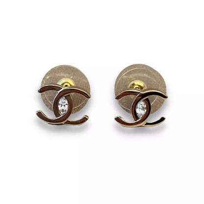 PENDIENTES DE CRISTAL CC DE PLATA DE CHANEL