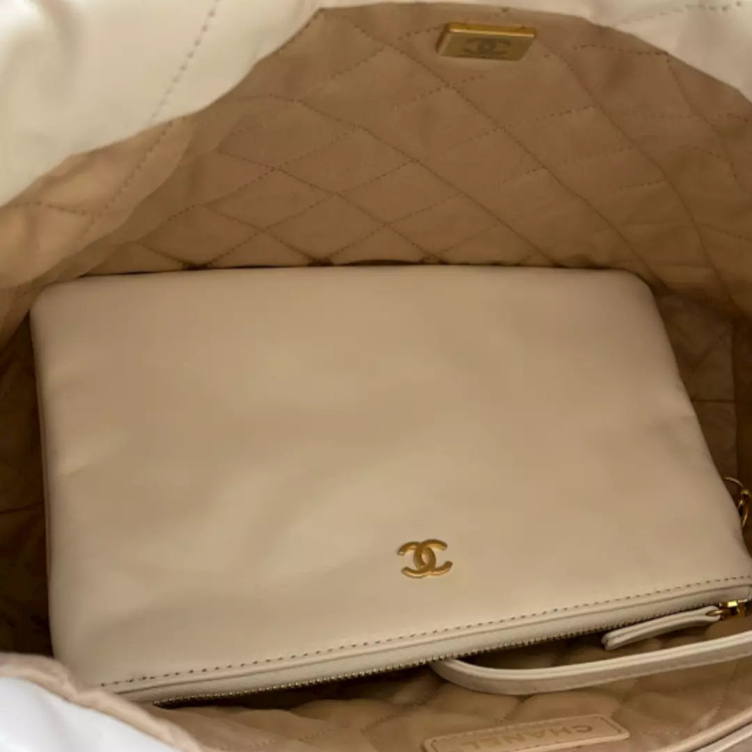 Chanel White 22 Bag