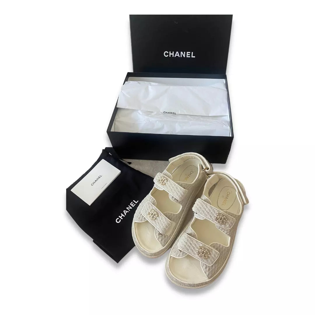 Chanel Black Leather Dad Sandals – EYE LUXURY CONCIERGE