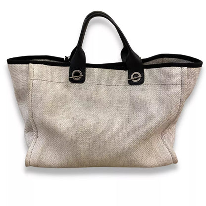 BOLSO TOTE DEAUVILLE DE LONA BLANCA DE CHANEL