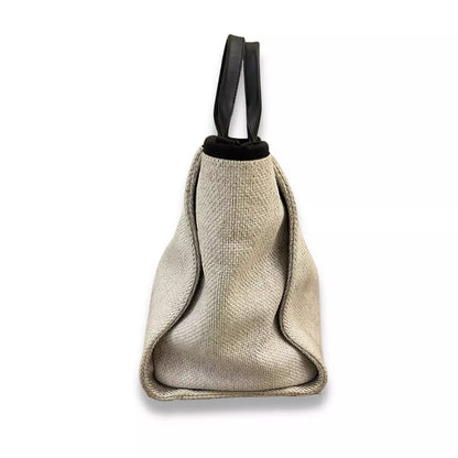 BOLSO TOTE DEAUVILLE DE LONA BLANCA DE CHANEL