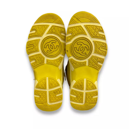 CHANEL YELLOW NEON CC SNEAKERS