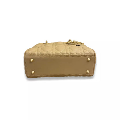 BOLSO PEQUEÑO DIOR LADY DIOR DE PIEL BEIGE