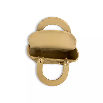BOLSO PEQUEÑO DIOR LADY DIOR DE PIEL BEIGE