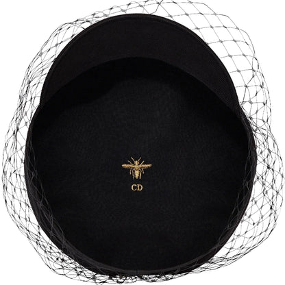 DIOR BLACK ARTY CAP WITH VEIL HAT – EYE LUXURY CONCIERGE