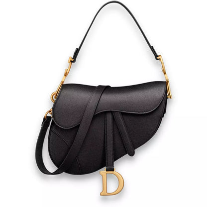 BOLSO DE MONTURA DIOR NEGRO CON CORREA 