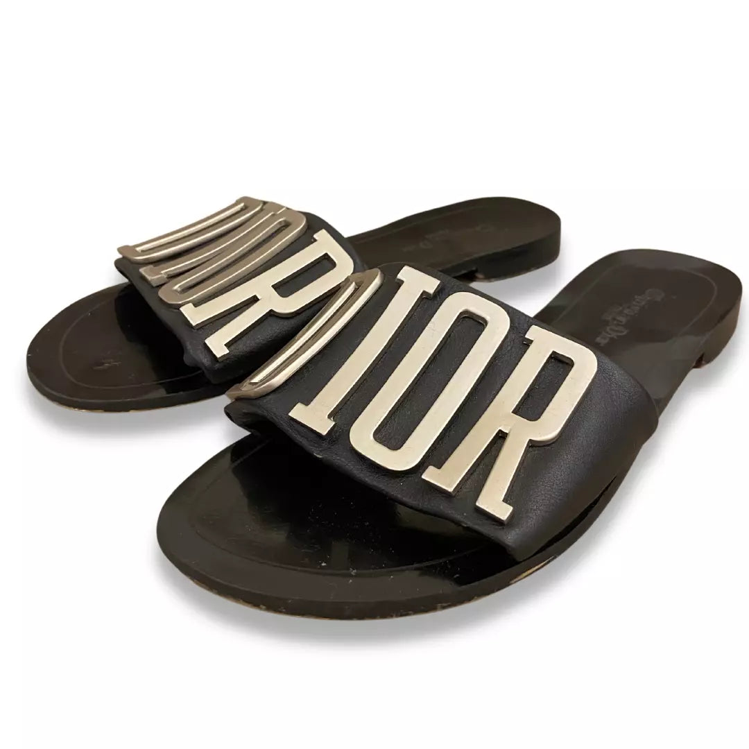 Dior Black Leather Dio(r)evoution Sandals