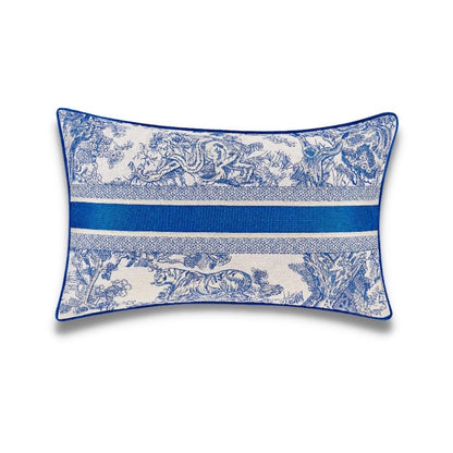 ALMOHADA RECTANGULAR GRANDE AZUL DIOR