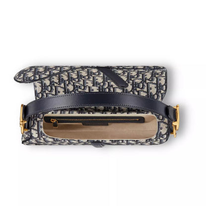 BOLSO DE MONTURA DIOR AZUL CON CORREA 