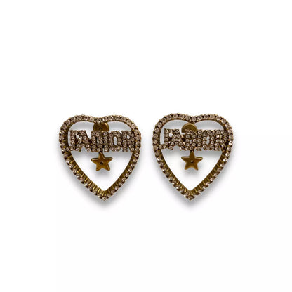PENDIENTES DE CORAZÓN DE CRISTAL DIOR J'ADIOR