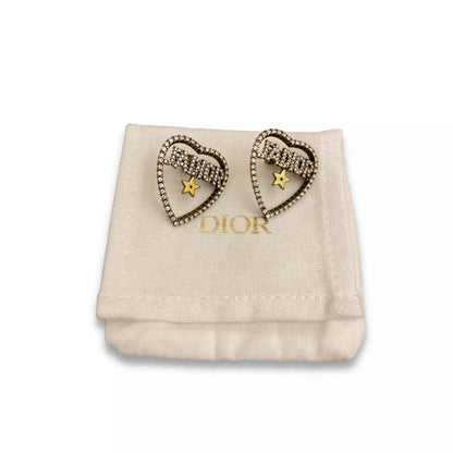 PENDIENTES DE CORAZÓN DE CRISTAL DIOR J'ADIOR