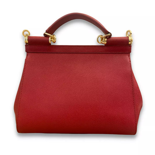 DOLCE & GABBANA RED LEATHER SICILY BAG