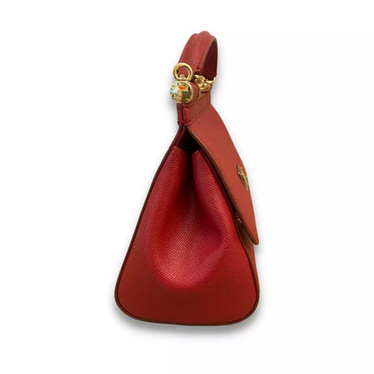 DOLCE & GABBANA RED LEATHER SICILY BAG