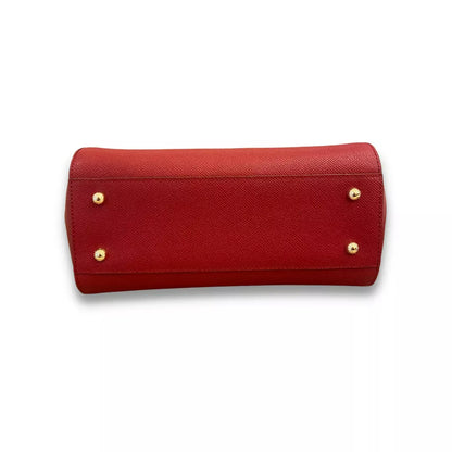 DOLCE & GABBANA RED LEATHER SICILY BAG