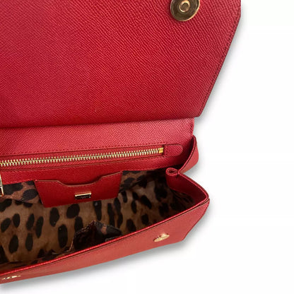 DOLCE & GABBANA RED LEATHER SICILY BAG