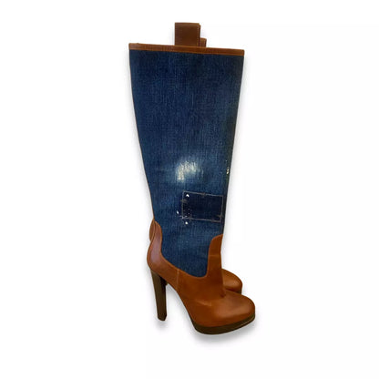DSQUARED2 DENIM HIGH BOOTS