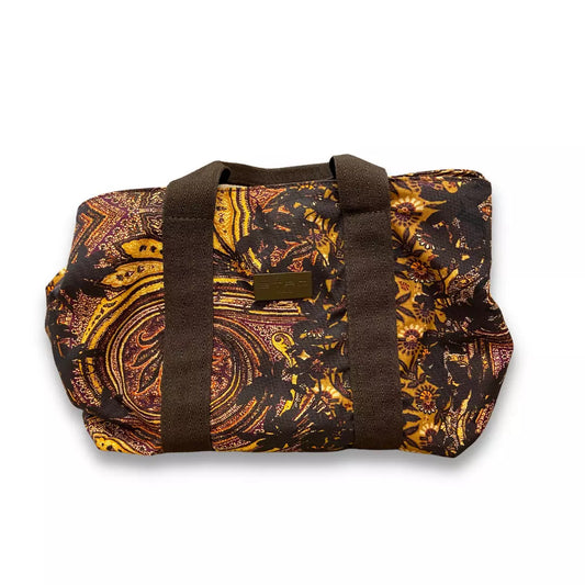 ETRO BROWN FABRIC PAISLEY BAG