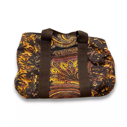 ETRO BROWN FABRIC PAISLEY BAG
