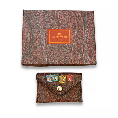 ETRO BROWN PAISLEY COIN PURSE