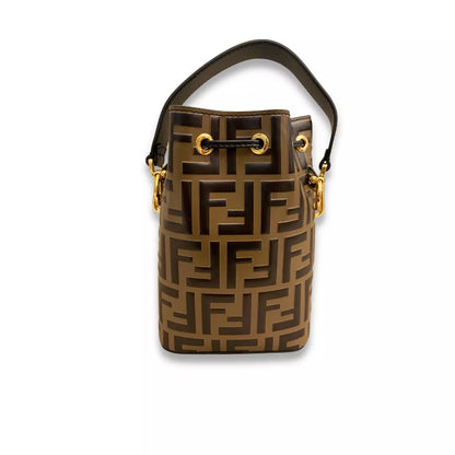 Fendi BROWN LEATHER MON TRESOR BAG
