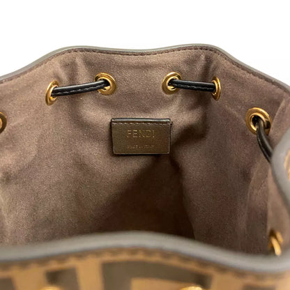 Fendi BROWN LEATHER MON TRESOR BAG