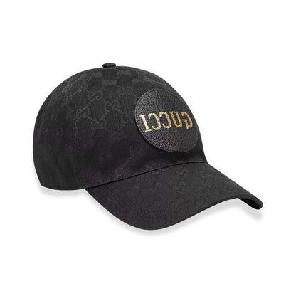 GORRA DE BÉISBOL DE LONA GG NEGRA DE GUCCI