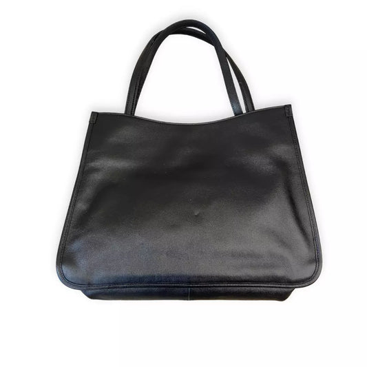 GUCCI BLACK LEATHER HORSEBIT GG TOTE BAG