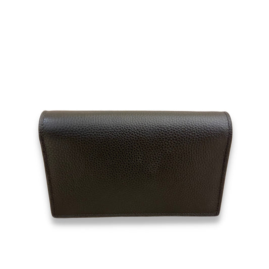 GUCCI BLACK LEATHER INTERLOCKING BAG