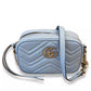 Gucci Blue Leather GG Marmont Matelassé Bag