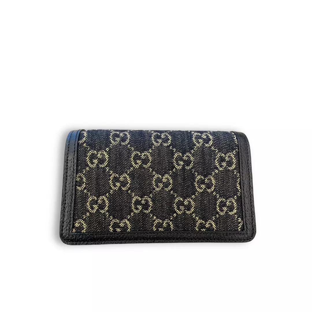 Gucci Black Leather Mini Web Dionysus Shoulder Bag Gucci