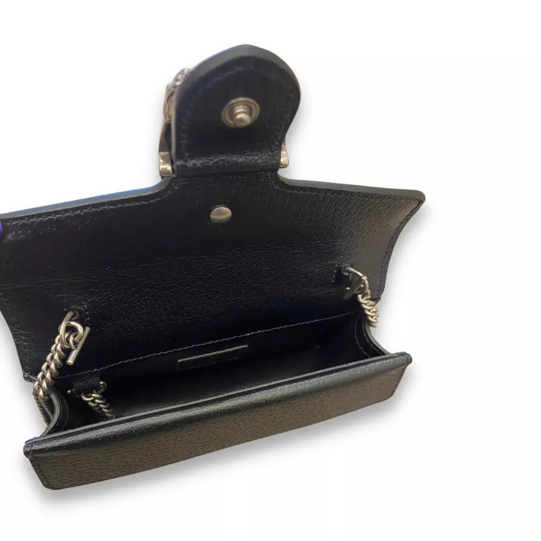 Gucci black leather best sale dionysus