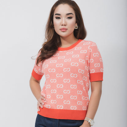 TOP GUCCI GG DE ALGODÓN JACQUARD ROJO