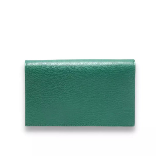 BOLSO GUCCI DE PIEL VERDE ENTRELAZADA
