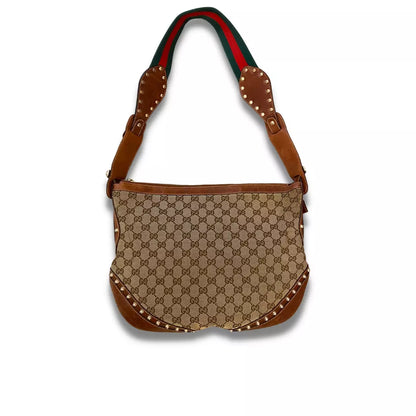 GUCCI MONOGRAM CANVAS PELHAM BAG