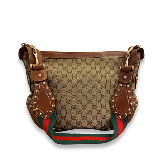GUCCI MONOGRAM CANVAS PELHAM BAG