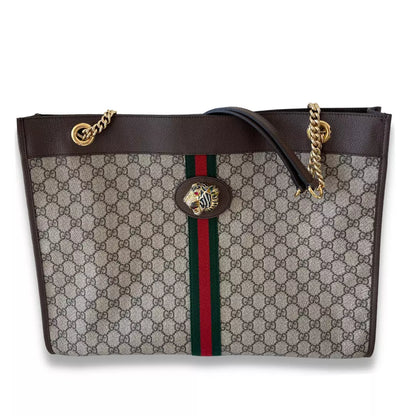 GUCCI MONOGRAM RAJAH GG TOTE BAG