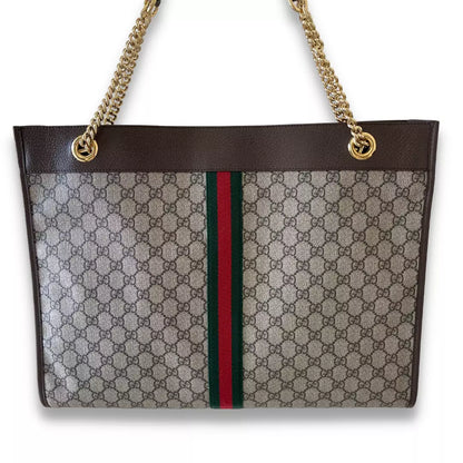 GUCCI MONOGRAM RAJAH GG TOTE BAG