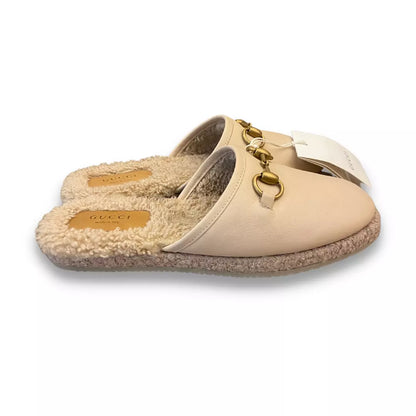 MOCASINES GUCCI DE PIEL NUDE CON HORSEBIT
