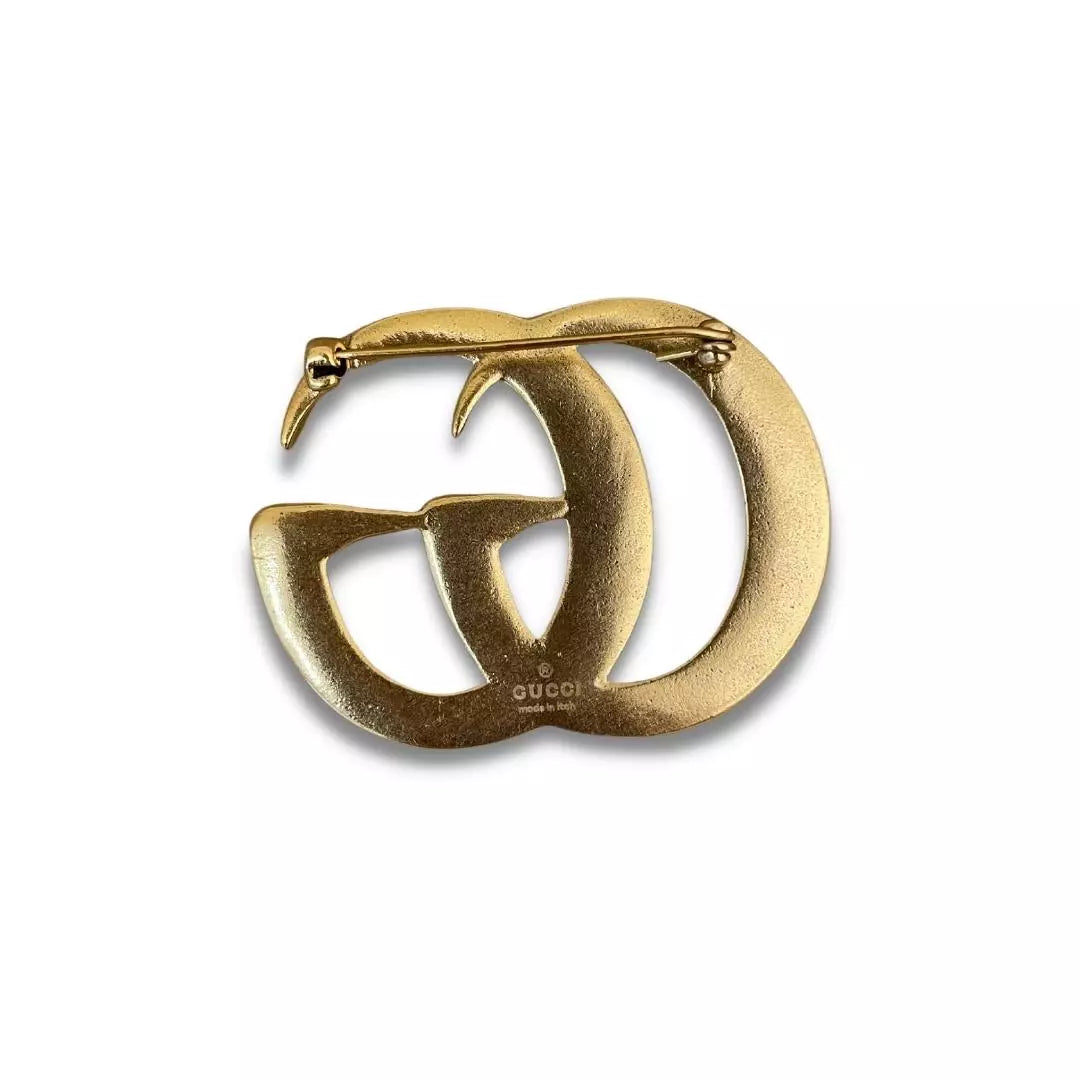 GUCCI PEARLS DOUBLE G BROOCH